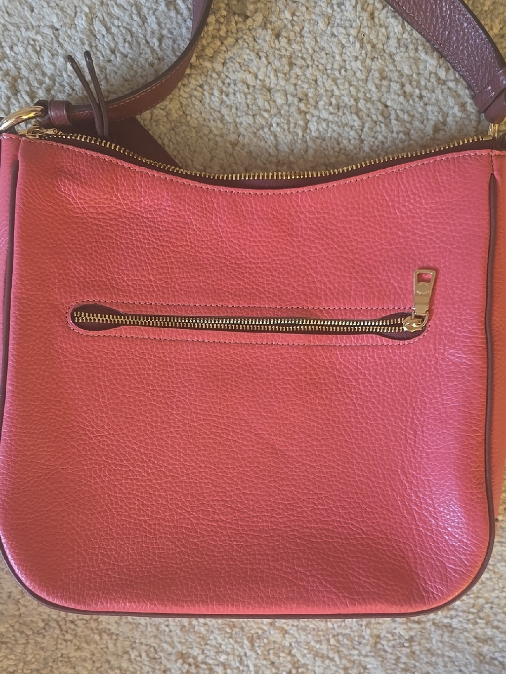 Coach Ellie File Leather Crossbody in Coral - Picture 2 of 5